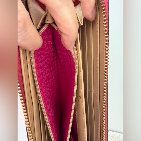 kate spade Pebbled Leather Long Wallet - Raspberry Pink - Picture 11 of 12